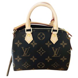 Louis Vuitton Speedy Nano Handtasche Braun Stoff