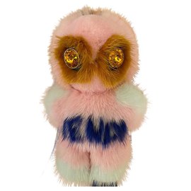 Ciondolo borsa Fendi Fendirumi in pelliccia multicolore