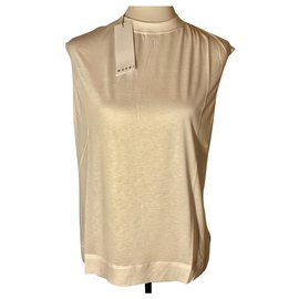 Camiseta oversize de viscosa y algodón blanca Marni