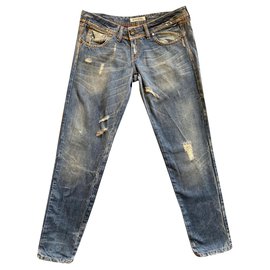 Jeans azules ROSSODISERA con cristales - Autre Marque