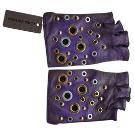 Louis Vuitton Handschuhe aus Leder Violett