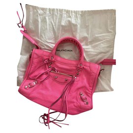 Borsa Balenciaga City Rose Fluo in pelle di agnello - Autre Marque