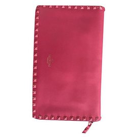 Pochette Valentino Garavani Rockstud Rosa in Pelle
