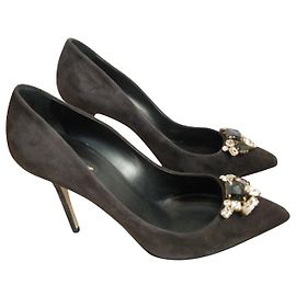 Dolce & Gabbana Pumps aus Hirschleder Schwarz 41 IT
