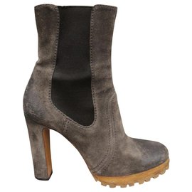 Botas Prada Taupe Camurça 38.5