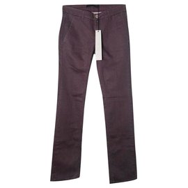 Vaqueros Stove Pipe Victoria Beckham marrón rojo oscuro denim
