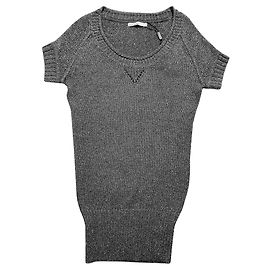 Karen Millen Kleid Grau und Silber Metallic Viskose