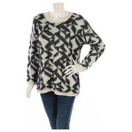 Noa Noa Pullover Schwarz Weiß Wolle