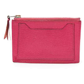 Hermès Compact Leather Purse Pink