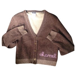 Cardigan Chanel in cashmere marrone