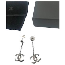 Set gioielli Chanel CC grigio metallo