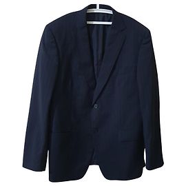 Blazer Ermenegildo Zegna in lana nera a righe