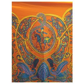 Hermès Seidentuch Mehrfarbig 140cm