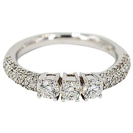Autre Marque Anello in oro bianco e diamanti 18 carati 55 FR
