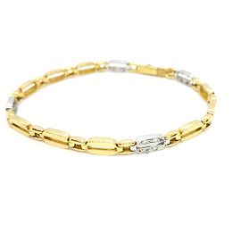 Autre Marque Bracciale in oro giallo e bianco con diamanti 18 carati