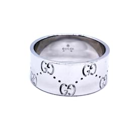 Gucci Icon Ring aus Weißgold Größe 59