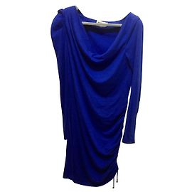 Abito Alice by Temperley in jersey azzurro con ruches