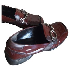 Ballerine Prada in pelle rosso scuro