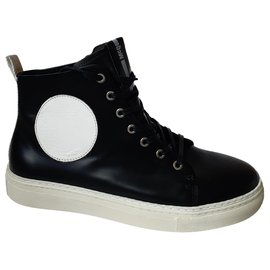 Sneakers Alexander McQueen McQ in Pelle Nero Bianco