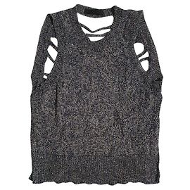 Camiseta sin mangas Alexander Wang Gris de Lana