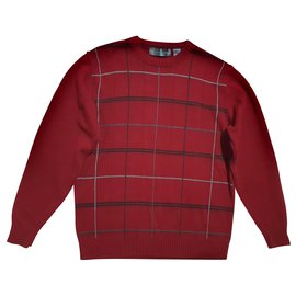 Oscar de la Renta Roter Baumwollpullover