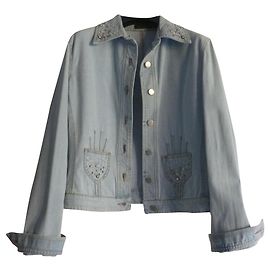 Luisa Spagnoli Crystal embellished denim jacket