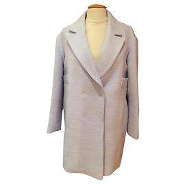 Gabardina Tara Jarmon Azul Claro Algodón Talla 38
