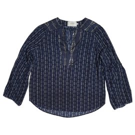 Camicetta Munthe Plus Simonsen in seta e viscosa blu Taglia 42