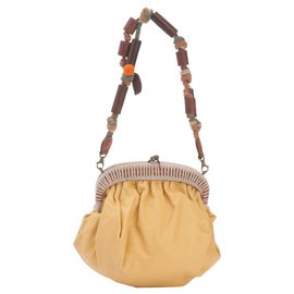 Borsa Marni Balloon Mag Gialla in Agnello