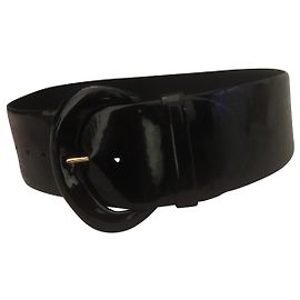 Ralph Lauren Gürtel Schwarz Kunstleder 70 cm