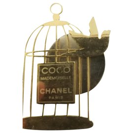 Spilla magnetica a gabbia d'uccello Chanel COCO Mademoiselle Oro