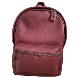 Sac à dos Michael Kors en cuir rouge foncé