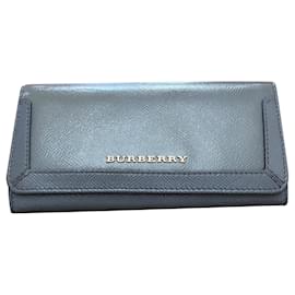 Burberry Penrose Gel leather wallet grey blue