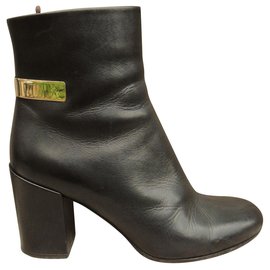Botas de couro Givenchy pretas 37