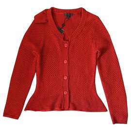 Rote Strickjacke DP Jeans by Didier Parakian Wolle Viskose - Autre Marque