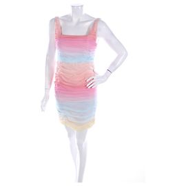 Alice + Olivia Seidenkleid Mehrfarbig Größe M