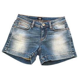 Pantalones cortos de denim azul D&G