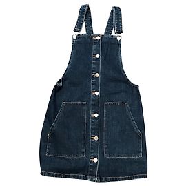Abito Salopette Zara Blu in Cotone