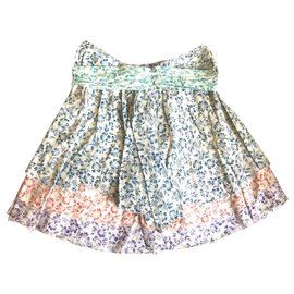 Falda See by Chloé de algodón con volantes y estampado floral
