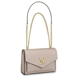 Borsa a mano Louis Vuitton Mylockme in pelle beige