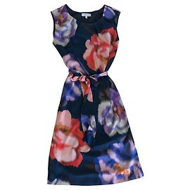 Autre Marque Floral gemustertes Kleid aus Polyester Größe 8