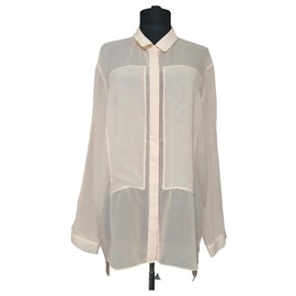 Camisa Cos de viscosa beige