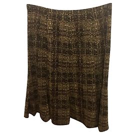 Gonna Joseph Ribkoff a trapezio effetto tweed marrone