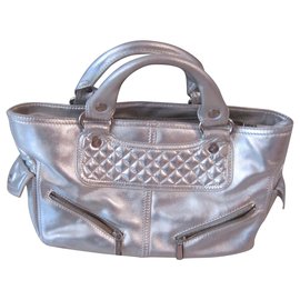Borsa a mano Céline Boogie in pelle argento