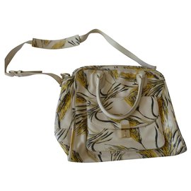 Borsa a mano Tory Burch in pelle crema