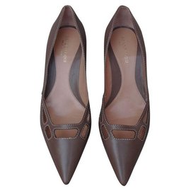 Sergio Rossi Pumps aus Leder Braun