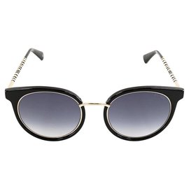 Gafas de sol Balmain ojo de gato negro y dorado