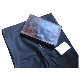Paul Smith Pochettecuir impression léopard.