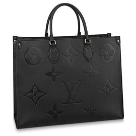 Louis Vuitton Onthego GM Monogram Empreinte Cuero Negro