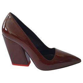 Décolleté Aeyde in pelle rosso scuro
